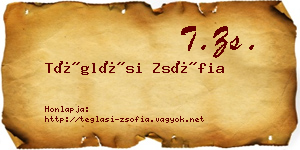 Téglási Zsófia névjegykártya