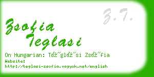 zsofia teglasi business card